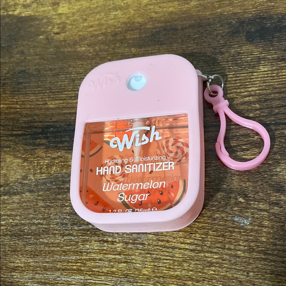 Wish Pink and Orange Hand Sanitizer with Holder